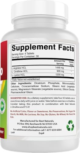 Authentic USA imported Best Naturals amino acid tablets