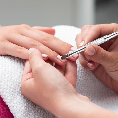Professional nail art application using JJUNW double ended brush