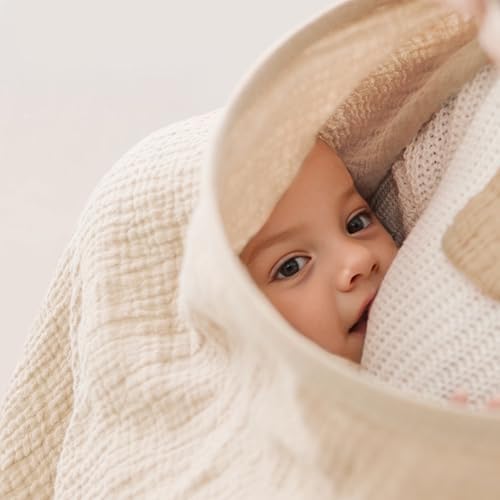 2 Pack Muslin Nursing Cover for Breastfeeding, Soft & Breathable 100% Cotton Breastfeeding Cover up - Image 6