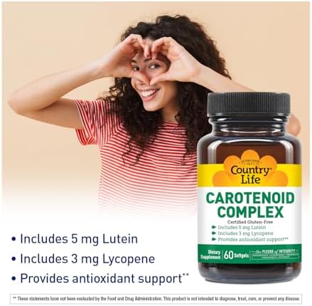 Country Life Carotenoid Complex supplement bottle label details