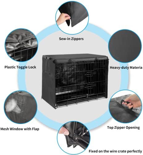 Joroamp scratch resistant outdoor dog kennel cover showcasing the durable windproof material texture.