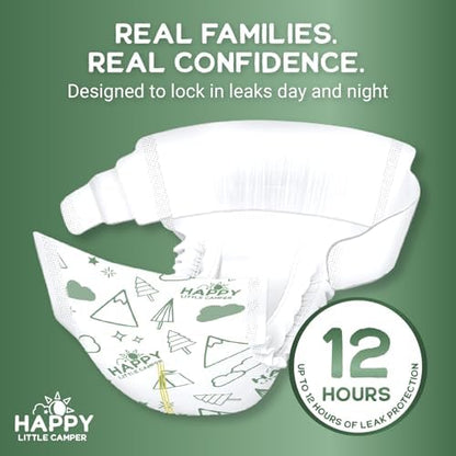 Back view of Happy Little Camper Super Saver diaper pack