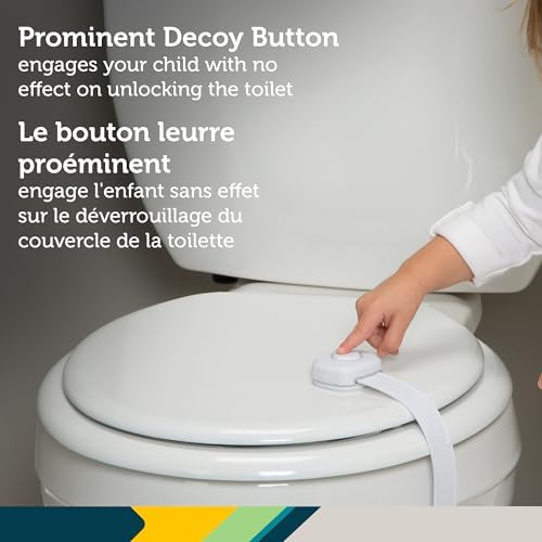 Safety 1st OutSmart Toilet Lock side view with pinch release mechanism