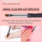 Set of three professional nail cleanup tools for gel polish