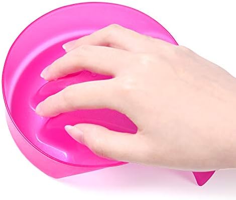 Red plastic manicure soak bowl for home salon use