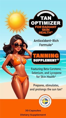Sugar free tanning pills with beta carotene and antioxidants for glowing skin