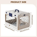 Generic brand folding animal crate interior view focusing on the metal mesh locking mechanism.