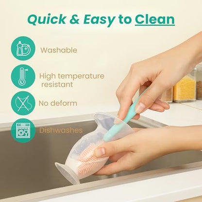 BPA free silicone milk collector displaying the spill proof plug and dust proof cap accessories