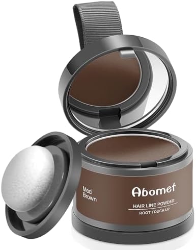 Abomet hair shadow powder compact with integrated mirror