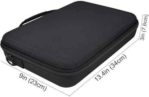 Neehows travel organizer case being carried by the reinforced top handle