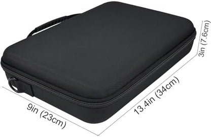 Neehows travel organizer case being carried by the reinforced top handle