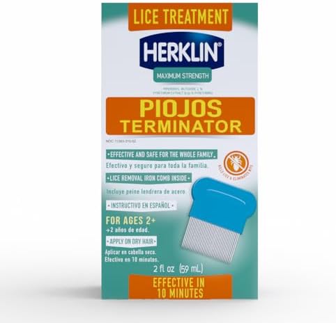 Herklin Maximum Strength lice shampoo packaging