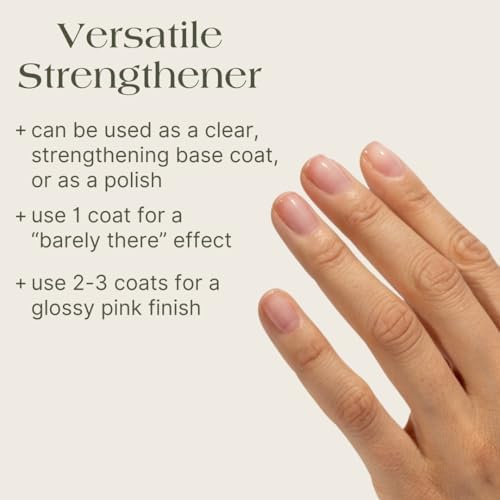 Botanist nail strengthening polish packaging box and bottle setup
