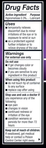 Side view of Alcon GenTeal lubricant eye gel packaging.