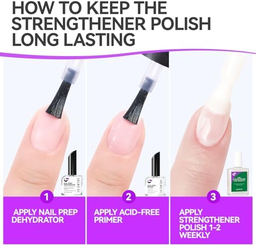 Gelike EC nail strengthener texture and pink tint