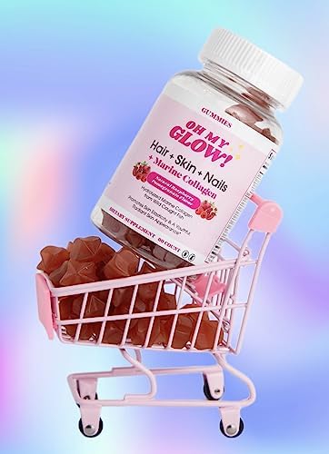 Complete view of Snana Oh My Glow marine collagen supplement jar and cap