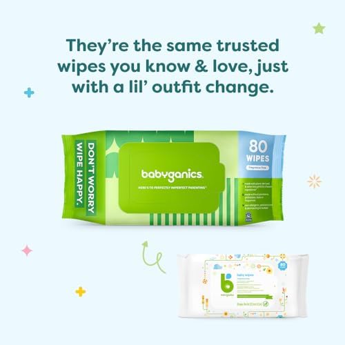 Babyganics plant based non allergenic wet wipes close up look