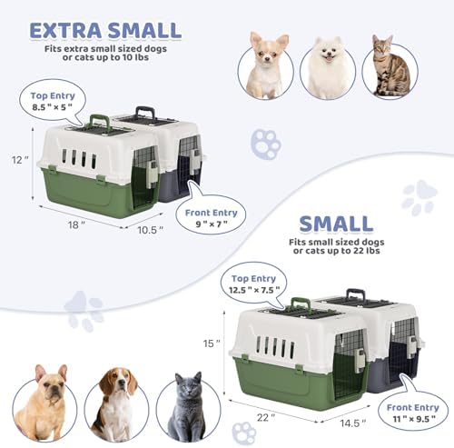 Magshion white and grey small dog carrier side ventilation slots