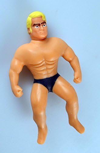 World's Smallest Stretch Armstrong toy being stretched by hand