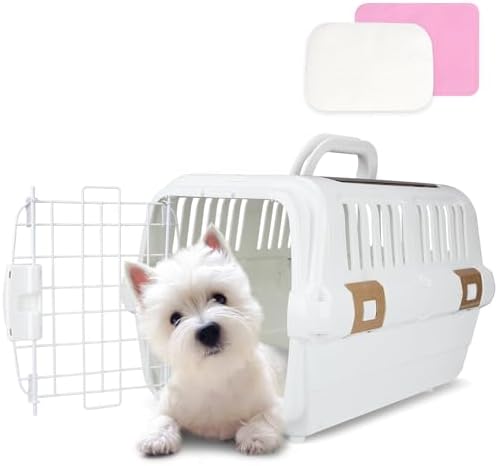 TripleHare two door pet crate transparent top loading view with secure wire door