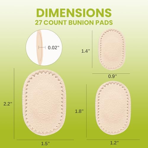 27 count pack of Bukihome bunion guards for all day comfort