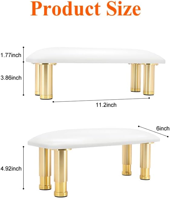 Bottom view of Aonolovo nail arm rest showing non-slip silicone pads