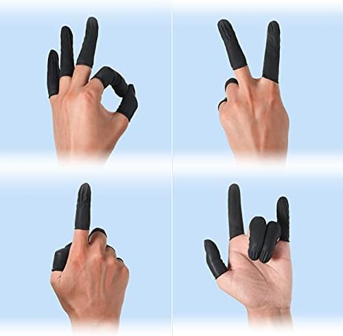 Anti static ESD safe latex finger guards used during precision beauty and nail art applications.