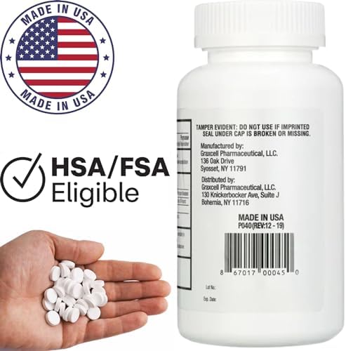 USA imported normal salt tablets by Graxcell showing accurate supplement facts