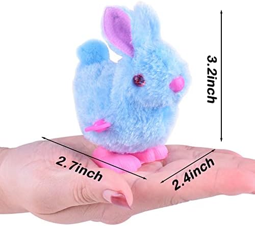Plush hopping novelty chicken toy pack in pink and blue colors.