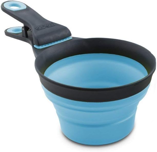 Dexas Popware for Pets Collapsible Klip Scoop, 3-in-1 Pet Food Scoop, Measuring Cup and Bag Clip, 1/2 Cup Capacity, Pro Blue - Image 15