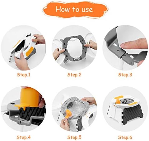 YUNHECAM portable potty chair in use outdoors for toddler training