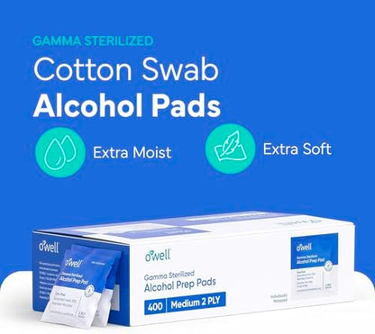 OWELL 70 percent isopropyl alcohol swabs for medical use