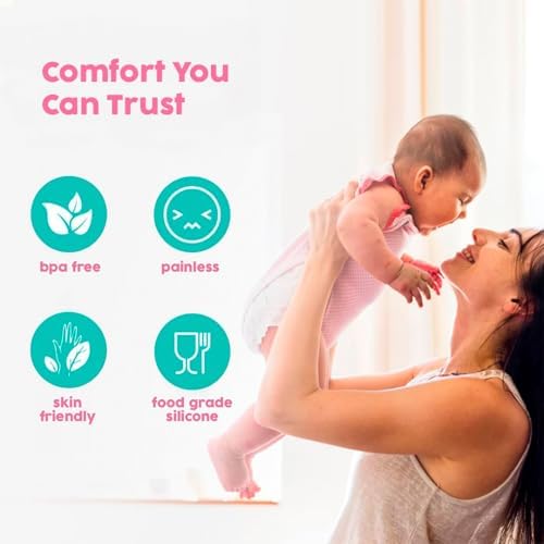 Ergonomic handle and soft silicone cushion interface of the manual breastfeeding pump.