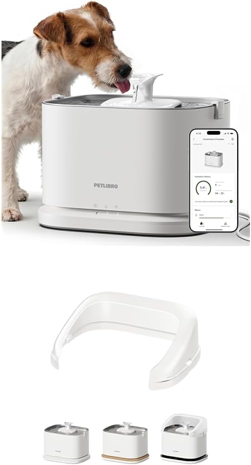 PETLIBRO Quiet Dog Water Fountain Stainless Steel Tray, Smart Pet Water Fountain for Dogs Inside with App Monitoring, 3L Dog Fountain Water Bowl, Automatic Water Dispenser for Dogs, Cat Water Fountain - Image 14