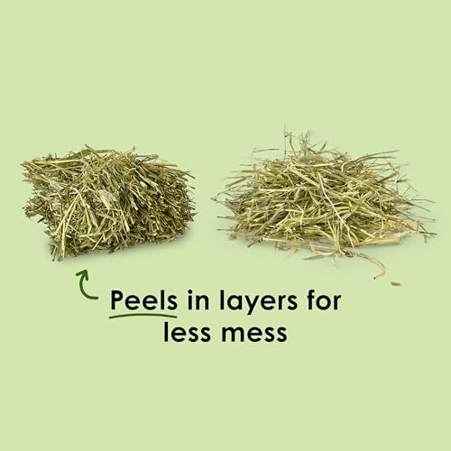 Kaytee wafer cut hay texture and long fiber strands