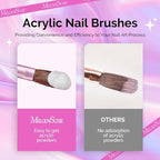 MelodySusie acrylic nail brush set with metal handles