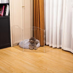 Feoyoho portable transparent cat and dog barrier protecting living room entrance