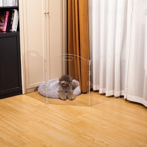 Feoyoho portable transparent cat and dog barrier protecting living room entrance
