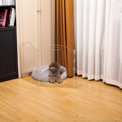 Feoyoho portable transparent cat and dog barrier protecting living room entrance