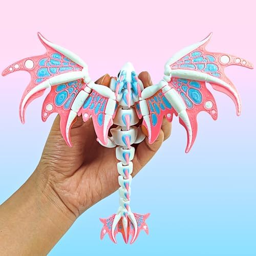 Articulated dragon toy in a coiled rest position