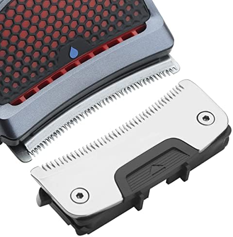 Close up of Hontec curved stainless steel trimmer blade