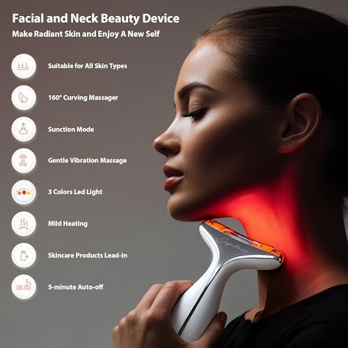 SUPDESIR LED facial sculpting device highlighting the triple light therapy options for advanced anti-aging skincare