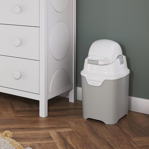 Foundations mini diaper pail side angle display