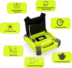 AED trainer device with rechargeable battery and remote control