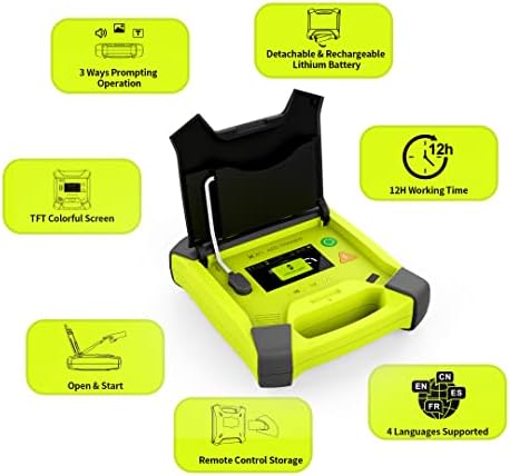 AED trainer device with rechargeable battery and remote control