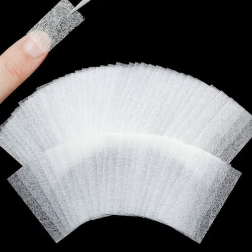 Close up of fiberglass silk wrap strips for nail art