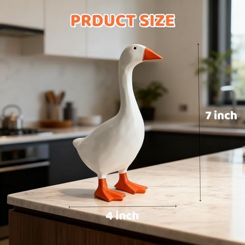 Sjzdzsw mini goose decorative figurine on office desk