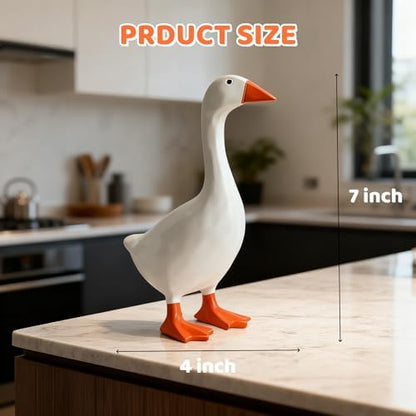 Sjzdzsw mini goose decorative figurine on office desk