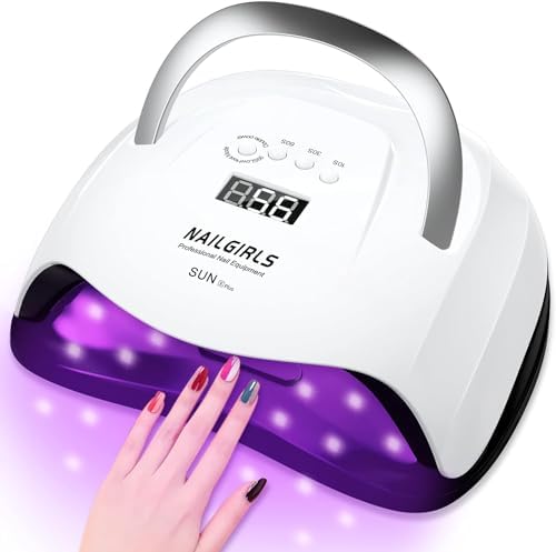 Nailgirls 168W UV LED nail lamp front view for gel polish