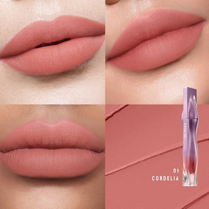 Nebula Velvet Lip Cream, 01 Cordelia Nude Pink Lip Color, Velvet Matte Finish, Lightweight Non-Drying Soft Cream Texture, Blurs Lip Lines, High Pigment Transfer-Proof Long-Lasting Lip Tint - Image 3